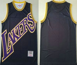 Los Angeles Lakers Black Hardwood Classics Authentic Stitched NBA Jersey