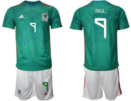 Mexico #7 RAUL Green Home 2022 World Cup National Soccer Jerseys