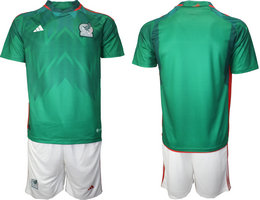 Mexico Blank Green Home 2022 World Cup National Soccer Jersey