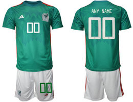 Mexico Custom any name Green Home 2022 World Cup National Soccer Jerseys