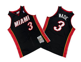 Miami Heat #3 Dwyane Wade Black 12-13 Hardwood Classic Authentic Stitched NBA Jersey