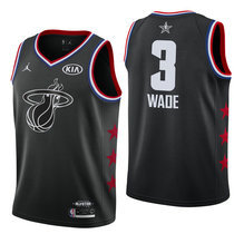 Miami Heat #3 Dwyane Wade Black 2019 All Star With Patch Authentic Stitched NBA jersey
