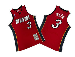 Miami Heat #3 Dwyane Wade Red 05-06 Hardwood Classic Authentic Stitched NBA Jersey