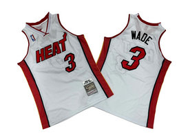 Miami Heat #3 Dwyane Wade White 05-06 Hardwood Classic Authentic Stitched NBA Jersey