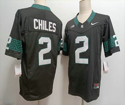 Michigan State Spartans #2 Aidan Chiles Black F.U.S.E Stitched NCAA Jersey