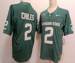 Michigan State Spartans #2 Aidan Chiles Green F.U.S.E Stitched NCAA Jersey