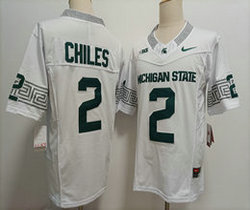 Michigan State Spartans #2 Aidan Chiles White F.U.S.E Stitched NCAA Jersey