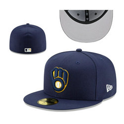 Milwaukee Brewers MLB Fitted hats 0594 8