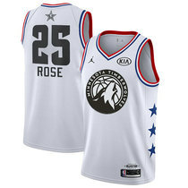 Minnesota Timberwolves #25 Derrick Rose White 2019 All Star Authentic Stitched NBA jersey