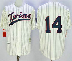 Minnesota Twins #14 Kent Hrbek Gream Throwback Authentic Stitched MLB Jersey