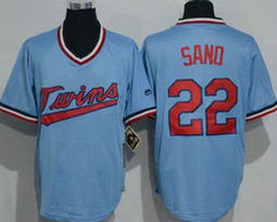 Minnesota Twins #22 Miguel Sano Light Blue Cooperstown Throwback Stitched MLB Jersey
