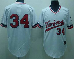 Minnesota Twins #34 Kirby Puckett 1984 White Mitchell & Ness Throwback Authentic Stitched MLB jersey