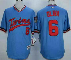 Minnesota Twins #6 Tony Oliva Light Blue Pullover Authentic Stitched MLB jersey
