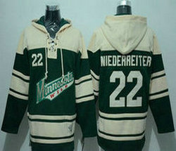 Minnesota Wild #22 Nino Niederreiter Green Stitched NHL Sawyer Hooded Sweatshirt