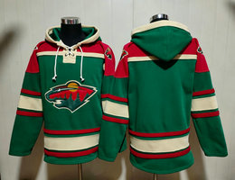 Minnesota Wild Blank Green NHL Stitched Hoodies