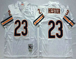 Mitchell And Ness Chicago Bears #23 Devin Hester White Authentic Throwback NFL Jersey