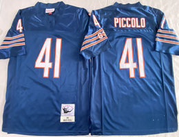 Mitchell And Ness Chicago Bears #41 Brian Piccolo Blue Throwback Stitched NFL Jersey