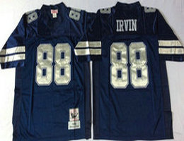 Mitchell And Ness Dallas Cowboys #88 Michael Irvin Blue Authentic Stitched NFL Jersey
