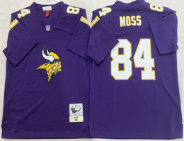 Mitchell And Ness Minnesota Vikings #84 Randy Moss Purple New Authentic Stitched NFL Jersey