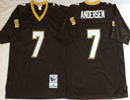 Mitchell And Ness New Orleans Saints #7 Morten Andersen Black Authentic Stitched NFL Jersey