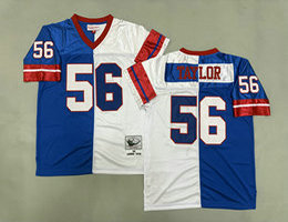 Mitchell And Ness New York Giants #56 Lawrence Taylor Blue White Throwback Stitched NFL Jersey