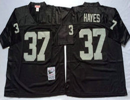 Mitchell And Ness Oakland Raiders #37 Lester Hayes Black Throwback Authentic Stitched NFL Jersey
