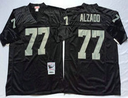 Mitchell And Ness Oakland Raiders #77 Lyle Alzado Black Throwback Authentic Stitched NFL Jersey