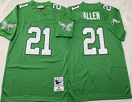 Mitchell And Ness Philadelphia Eagles #21 Eric Allen Green 1990 Throwback NFL Jersey