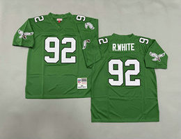 Mitchell And Ness Philadelphia Eagles #92 Reggie White Green Throwback NFL Jersey