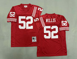 Mitchell And Ness San Francisco 49ers #52 Patrick Willis Red Throwback NFL Jersey