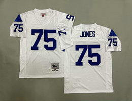 Mitchell And Ness St. Louis Rams #75 Deacon Jones White Arm is white Throwback NFL Jersey