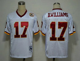 Mitchell And Ness Washington Redskins #17 Doug Williams White Throwback Authentic Stitched NFL Jersey