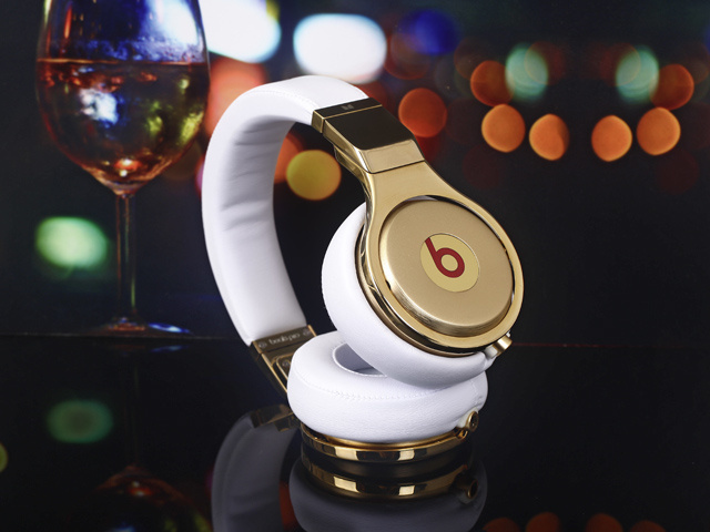 Monster Beats pro 24K Gold white