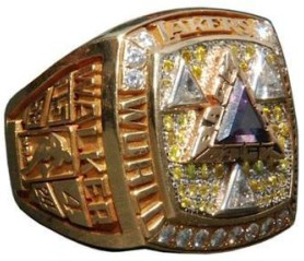 NBA Los Angeles Lakers World Champions Rings