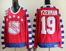 NHL 1992 All-Star #19 Steve Yzerman Red 75TH Throwback CCM Jersey