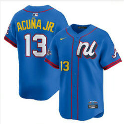 National League #13 Ronald Acuna Jr. Blue 2025 All-Star Jersey