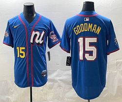 National League #15 Hunter Goodman Blue 2025 All-Star Baseball Jersey
