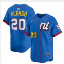 National League #20 Pete Alonso Blue 2025 All-Star Baseball Jersey