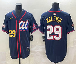 National League #29 Cal Raleigh Blue 2025 All-Star Baseball Jersey