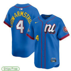 National League #4 Pete Crow-Armstrong Blue 2025 All-Star Jersey