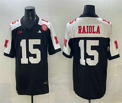 Nebraska Huskers #15 Dylan Raiola Black 2024 F.U.S.E. With Patch Vapor Stitched Football Jersey