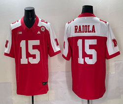 Nebraska Huskers #15 Dylan Raiola Red College Football Jersey