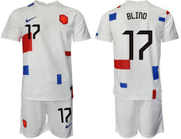 Netherlands #17 BLIND Away 2022 World Cup National Soccer Jersey