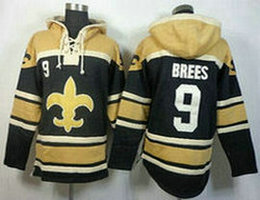 New Orleans Saints #9 Drew Brees Stitched NFL Hoodie
