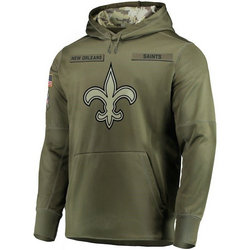 New Orleans Saints 2024 Army green Pullove Hoodie