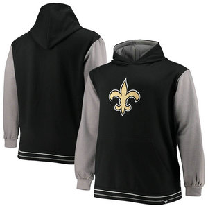 New Orleans Saints Fanatics Branded Big Tall Block Party Pullover Hoodie