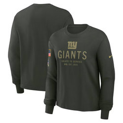 New York Giants Dark Green 2025 Salute To Service Sideline Dri-FIT Long Sleeve T-Shirt