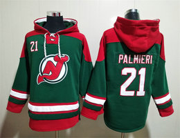 New York Islanders #21 Kyle Palmieri Green All Stitched Hooded Sweatshirt