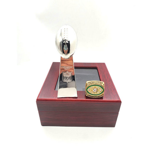 New York Jets 1968 NFL one ring + one trophy set