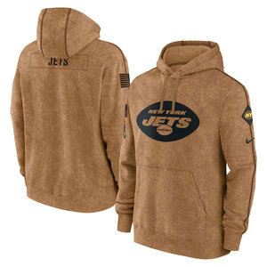 New York Jets 2023 Camo Salute To Service Pullove Hoodie